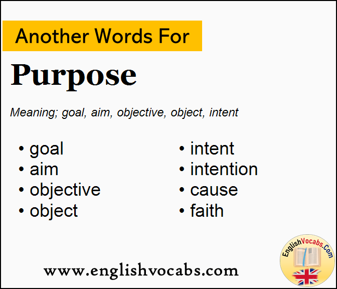 Another word for Purpose, What is another word Purpose