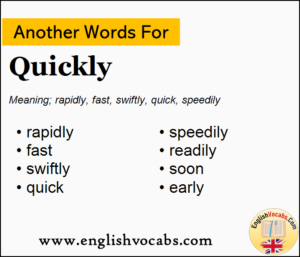 another word for quickly in an essay