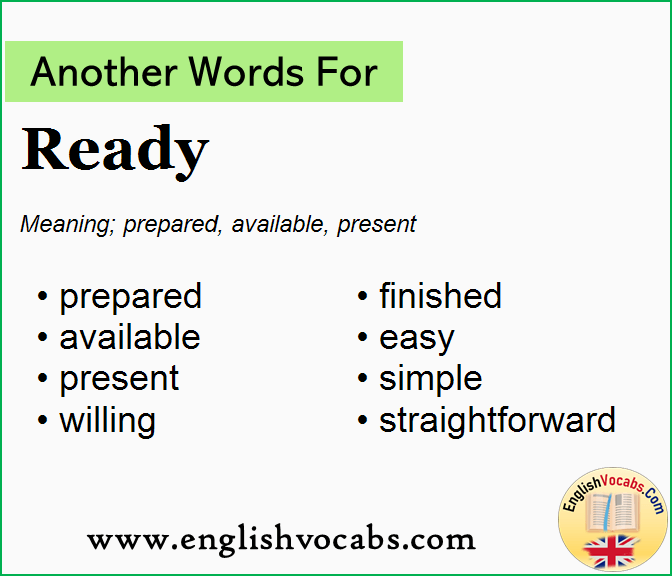 Another Word For Ready What Is Another Word Ready English Vocabs