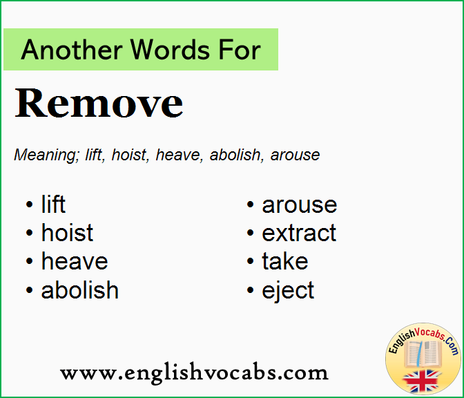 Another word for Remove, What is another word Remove