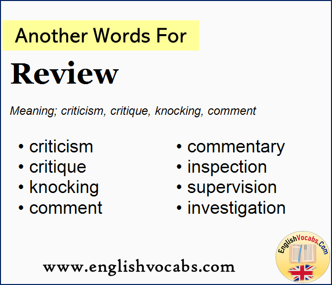 Another word for Review, What is another word Review