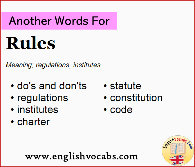 Another word for Rules, What is another word Rules