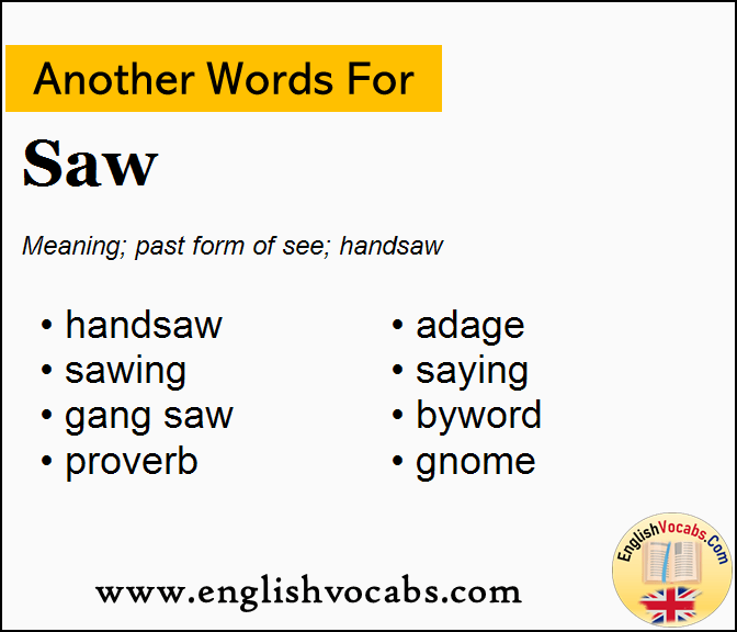 Another Word For Saw What Is Another Word Saw English Vocabs