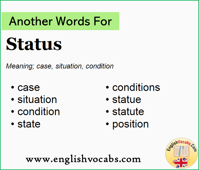 Another Word For Status What Is Another Word Status English Vocabs