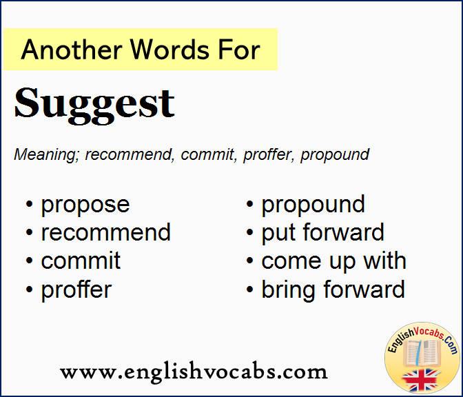 Another word for Suggest, What is another word Suggest