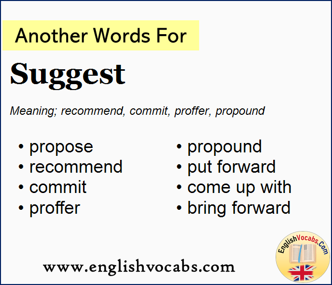 Another Word For Suggest What Is Another Word Suggest English Vocabs