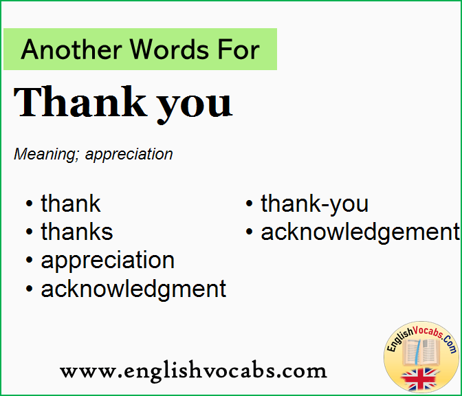 Another word for Thank you, What is another word Thank you