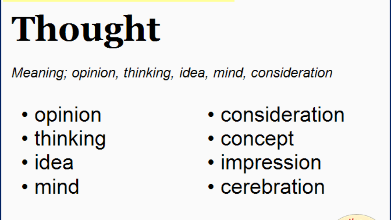 Another Word For Thought What Is Another Word Thought English Vocabs