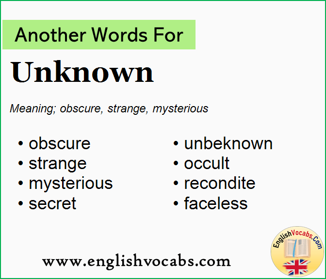 Another word for Unknown, What is another word Unknown