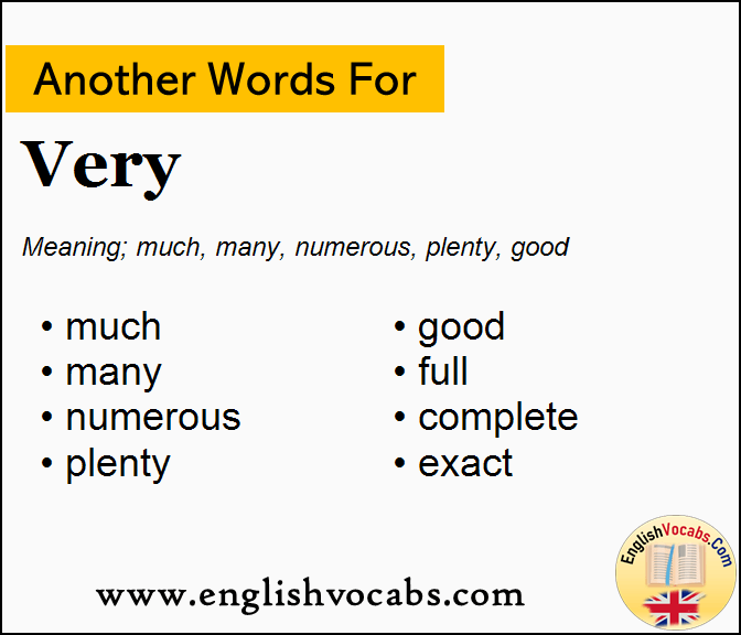 Another word for Very, What is another word Very