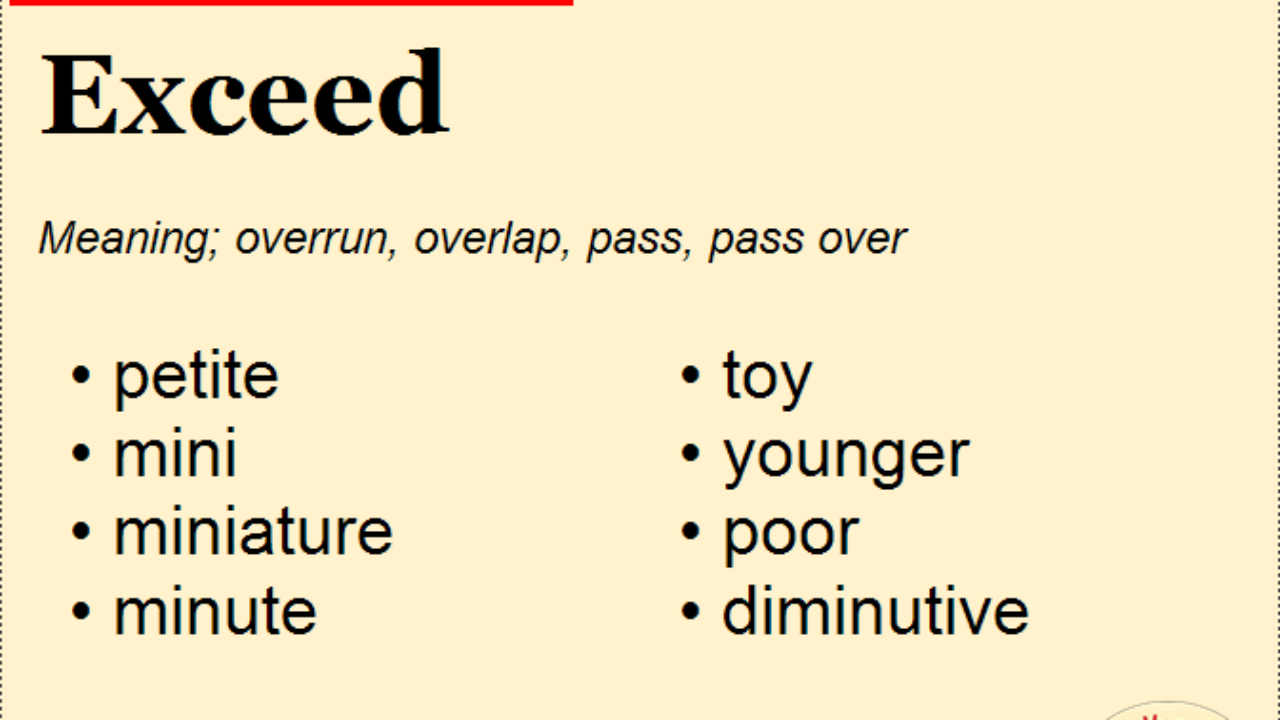 Opposite Of Exceed What Is Opposite Antonym Word Exceed English Vocabs