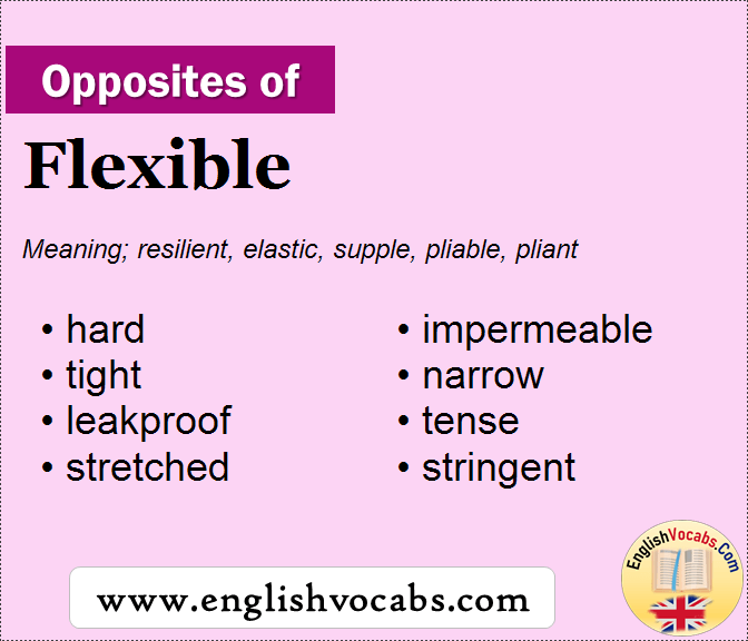 Opposite of Flexible, What is opposite antonym word Flexible