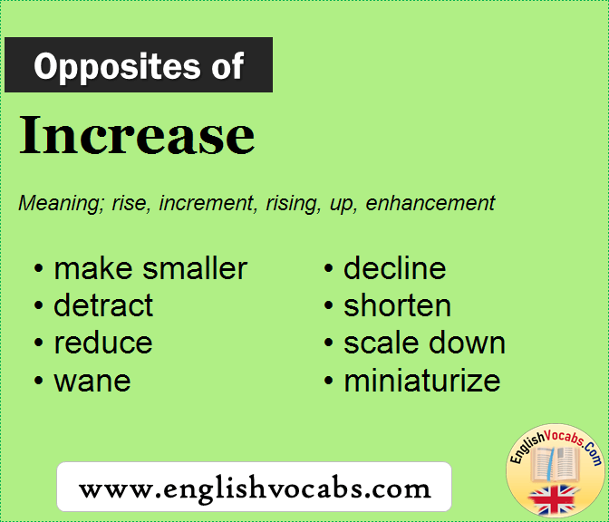 Opposite Of Increase What Is Opposite Antonym Word Increase English 