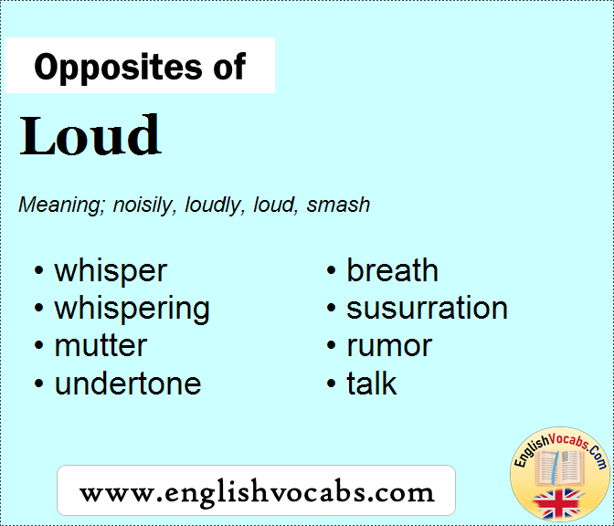 Opposite of Loud, What is opposite antonym word Loud