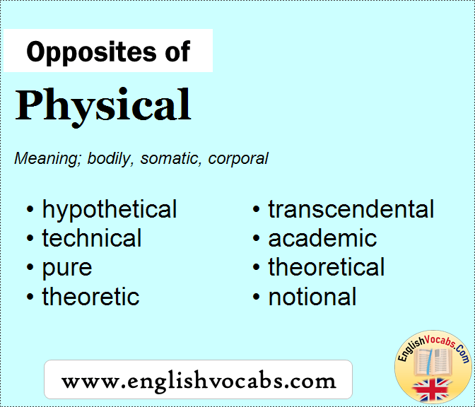 Opposite of Physical, What is opposite antonym word Physical