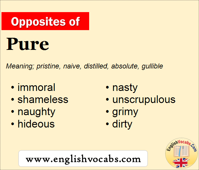 Opposite of Pure, What is opposite antonym word Pure