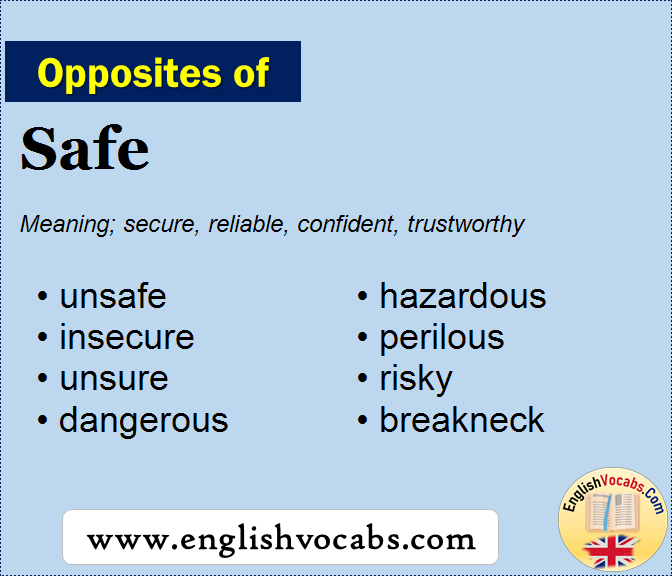  Opposite Of Safe What Is Opposite Antonym Word Safe English Vocabs