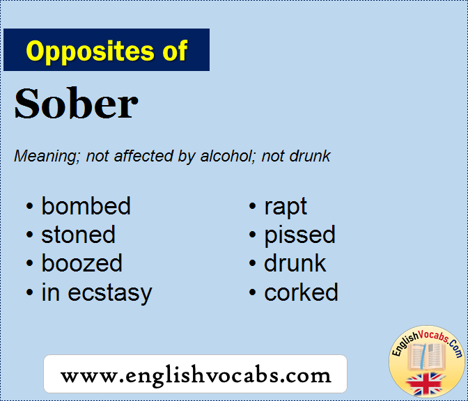 Opposite Of Sober What Is Opposite Antonym Word Sober English Vocabs