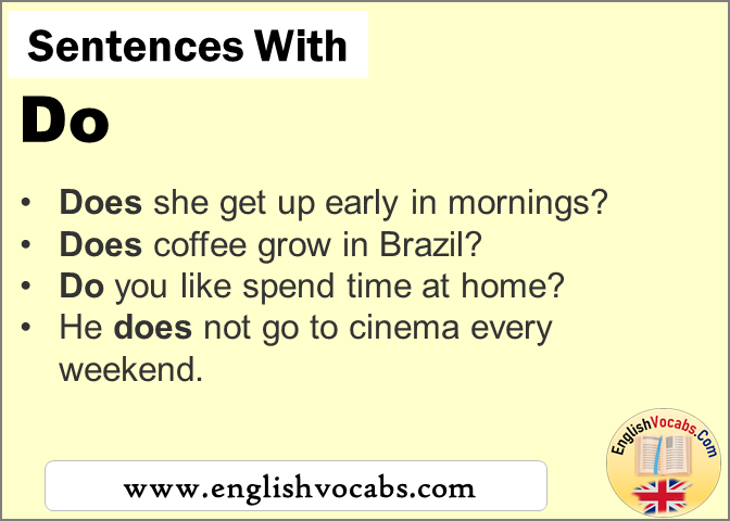 Sentences with Do, In a sentence Do