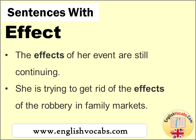 Sentences with Effect, In a sentence Effect