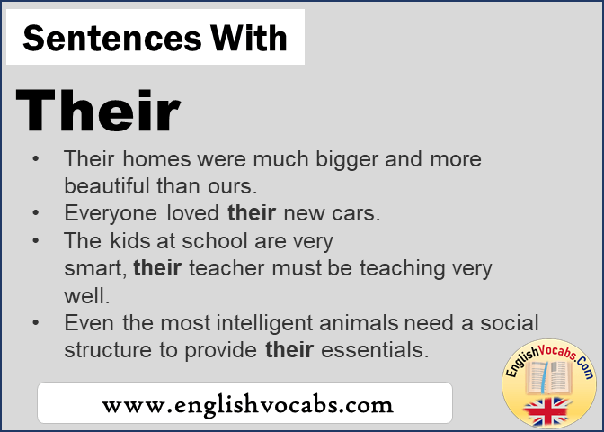 Sentences with Their, In a sentence Their