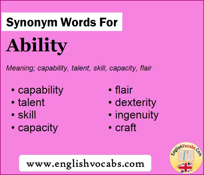 Synonym for Ability, what is synonym word Ability