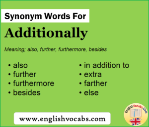 additionally synonym for essay