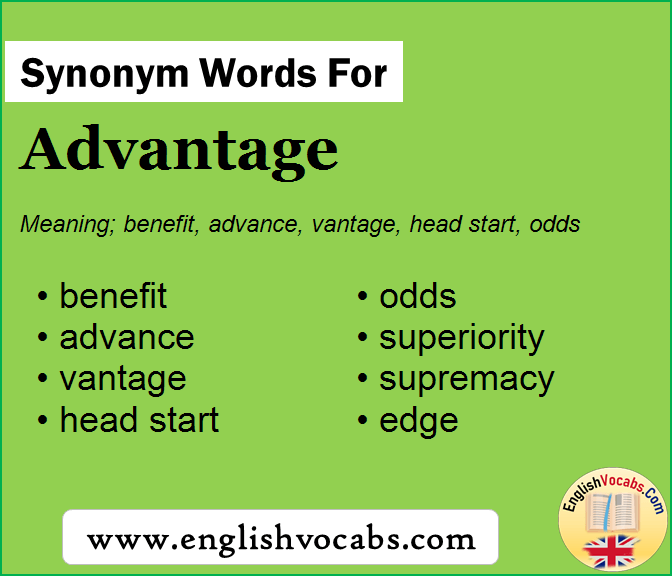 Synonym for Advantage, what is synonym word Advantage