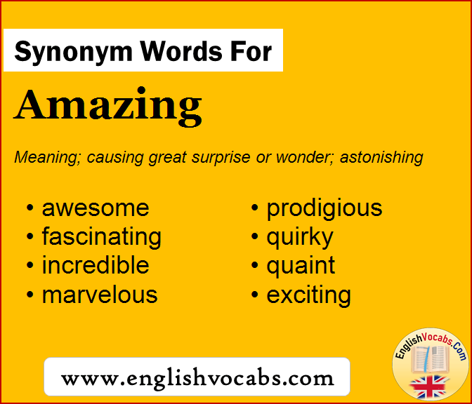 Synonym for Amazing, what is synonym word Amazing