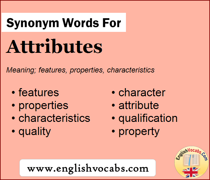 Synonym for Attributes, what is synonym word Attributes