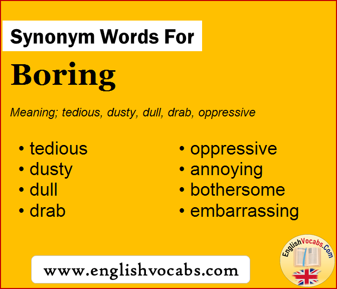 Synonym for Boring, what is synonym word Boring