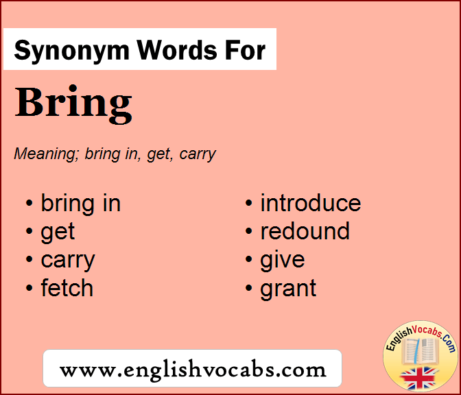 Synonym for Bring, what is synonym word Bring