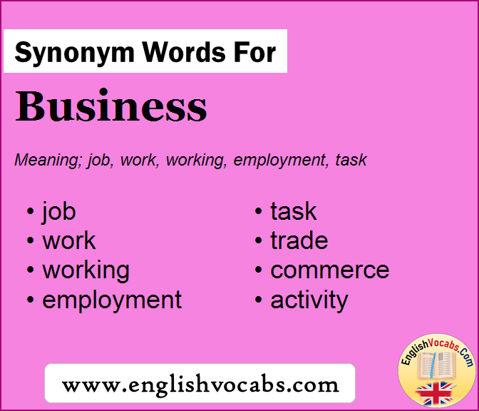 Synonym for Business, what is synonym word Business