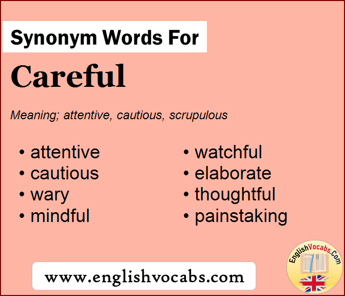Synonym for Careful, what is synonym word Careful - English Vocabs
