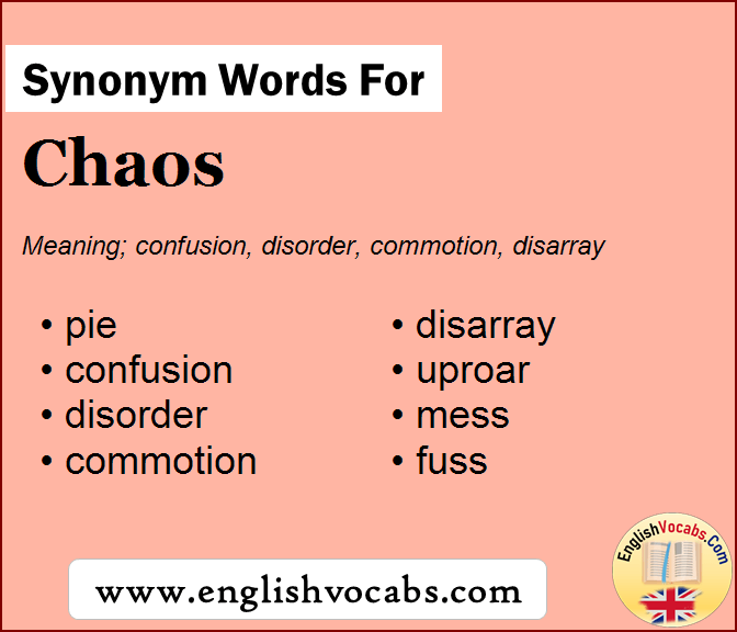 Synonym for Chaos, what is synonym word Chaos