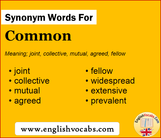 Synonym for Common, what is synonym word Common