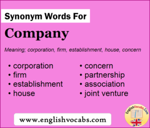 company presentation synonyms