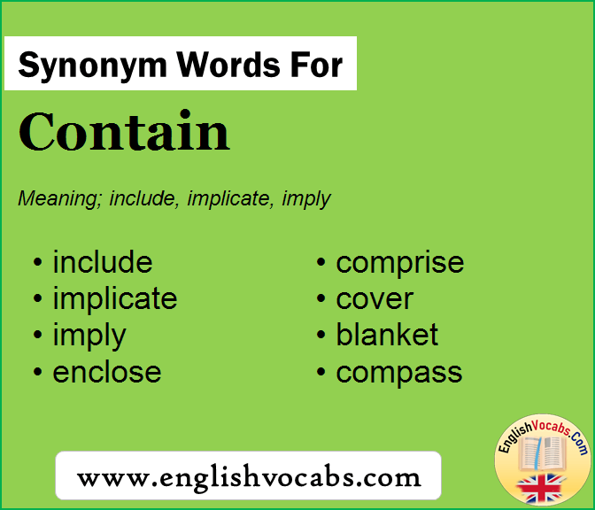 Synonym for Contain, what is synonym word Contain