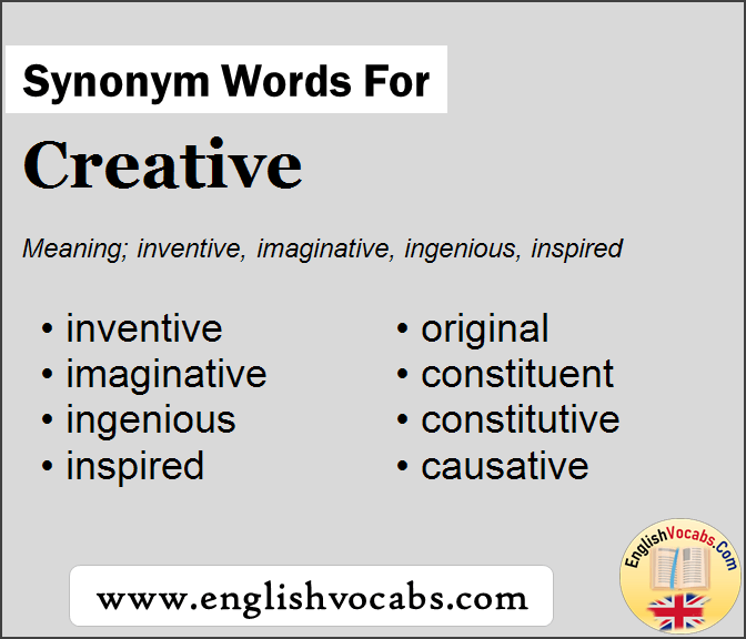 Synonym For Creative What Is Synonym Word Creative English Vocabs