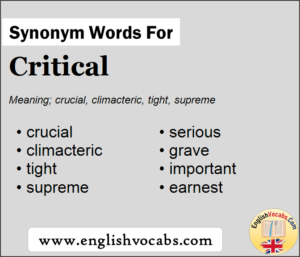 critical good synonym