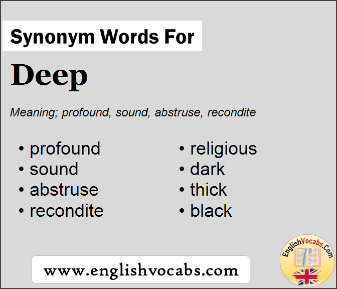 Synonym for Deep, what is synonym word Deep