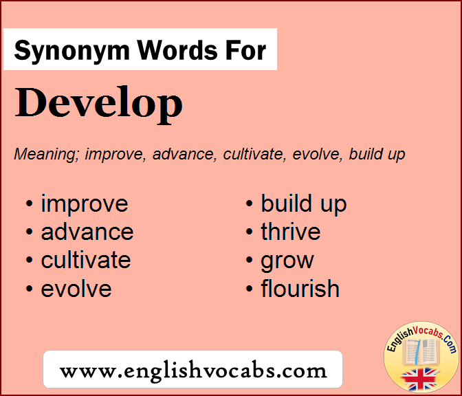 Synonym for Develop, what is synonym word Develop