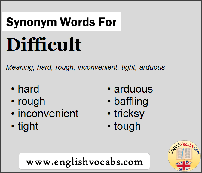 Synonym for Difficult, what is synonym word Difficult