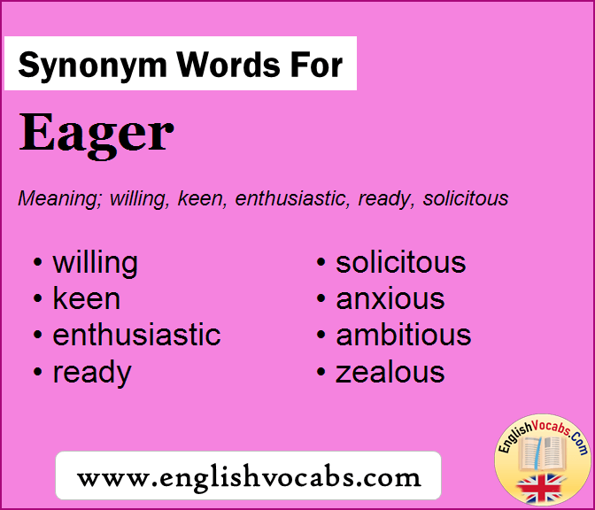 Synonym for Eager, what is synonym word Eager