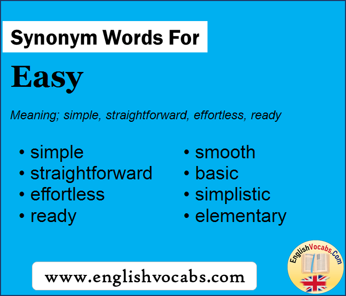 Synonym for Easy, what is synonym word Easy