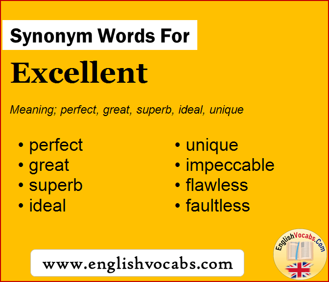 Synonym for Excellent, what is synonym word Excellent