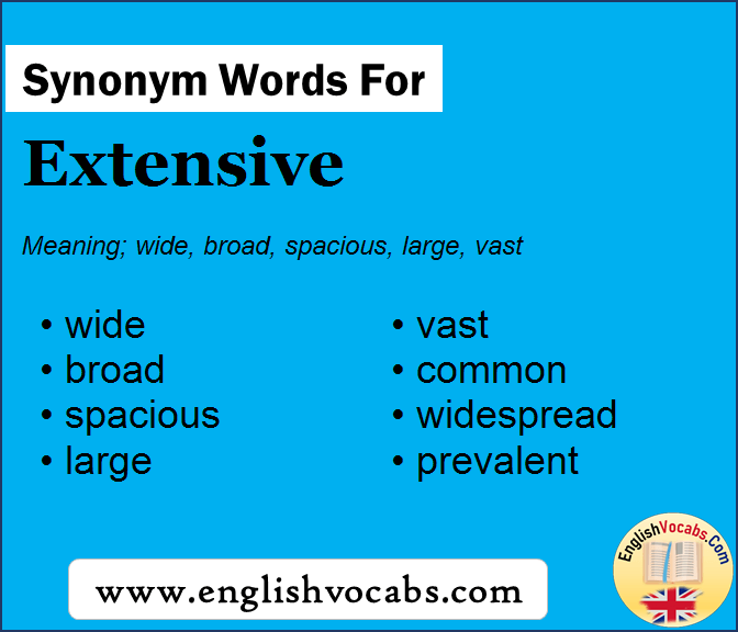 Synonym For Extensive What Is Synonym Word Extensive English Vocabs