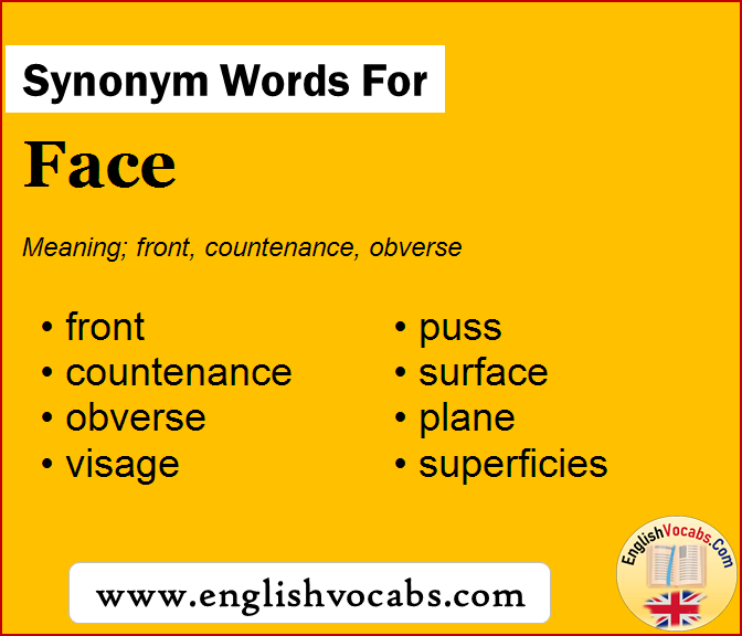 Synonym for Face, what is synonym word Face