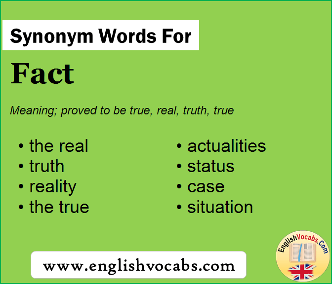 Synonym for Fact, what is synonym word Fact