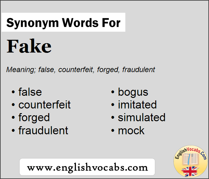 Synonym for Fake, what is synonym word Fake